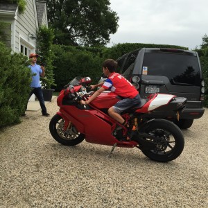 Me on my uncle's Ducati 999.
